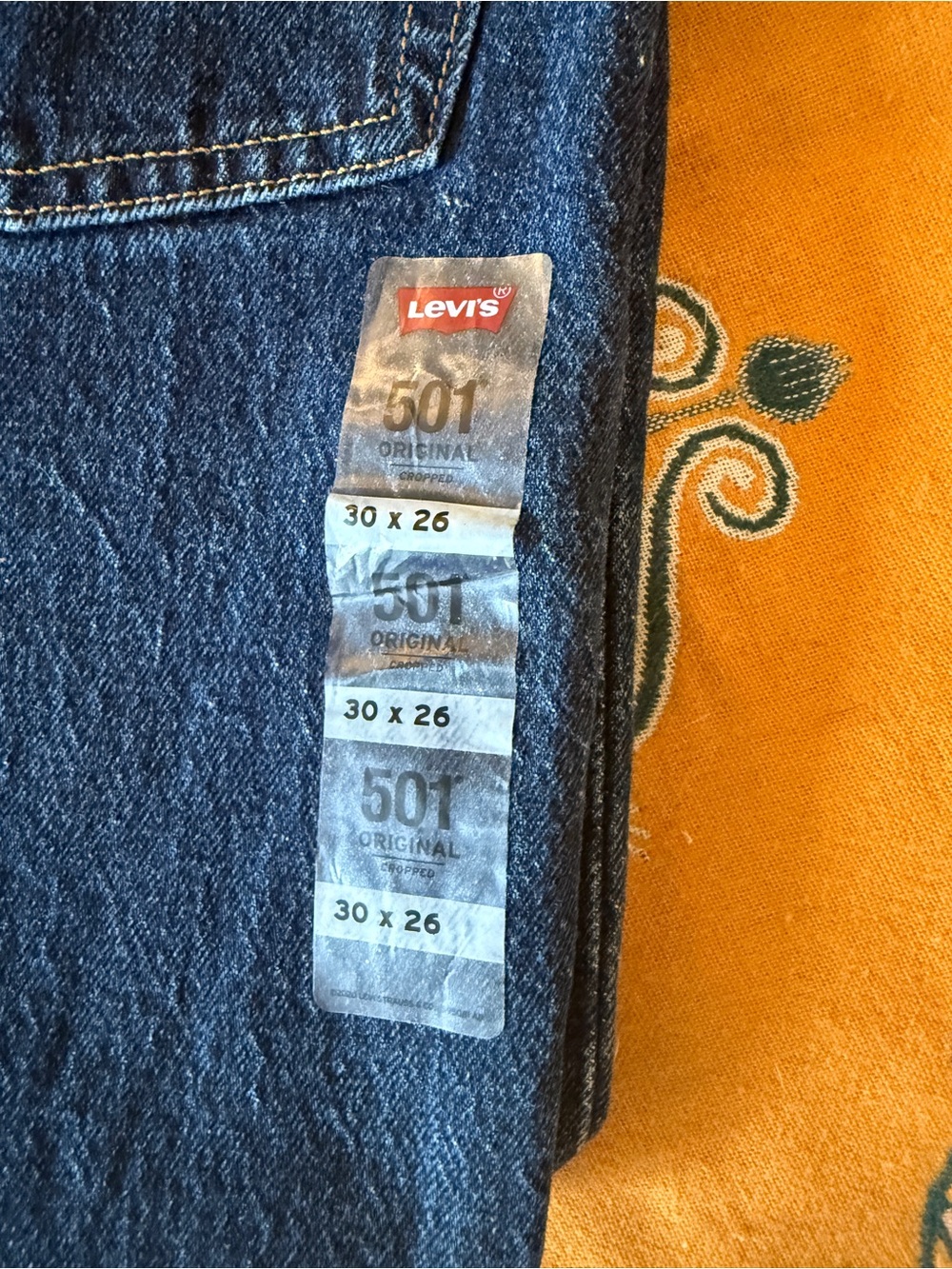 Levi’s 501 High-Rise Straight Crop Jeans in Dark Wash 30 X 26 NWT - Picture 5 of 9